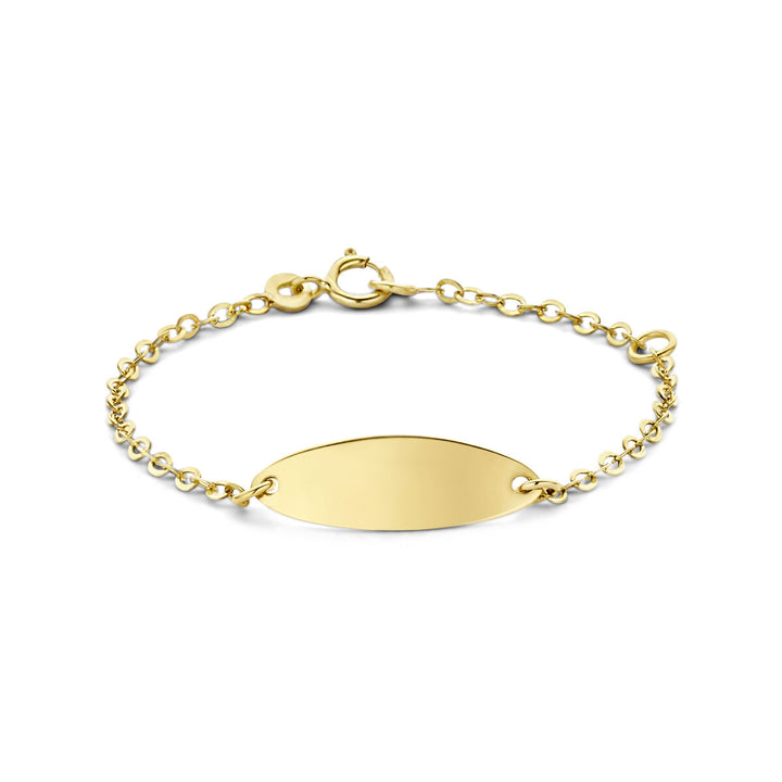 9k graveerarmband plaat 6,0 mm 9 Karaat