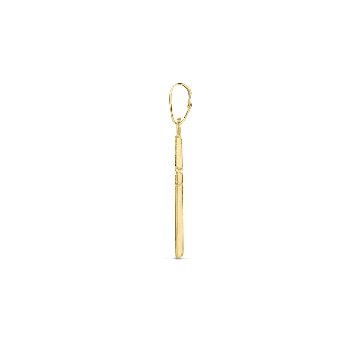 wisiorek krzyż młotkowany 18 mm 14K żółte złoto