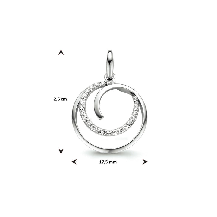 hanger zirkonia zilver gerhodineerd
