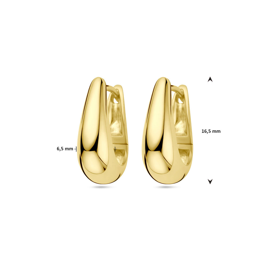 klapoorringen 1 micron zilver verguld (geel)