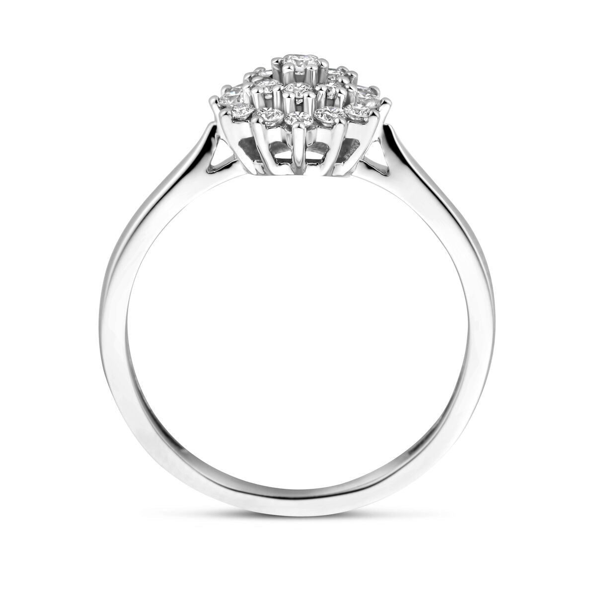 pierścionek z laboratorium hodowanego diamentu 0.33ct h si 14K białe złoto