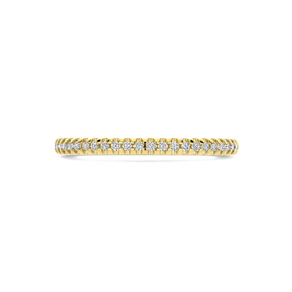 pierścionek z lab-grown diamentem 0.15ct h si 14K żółte złoto