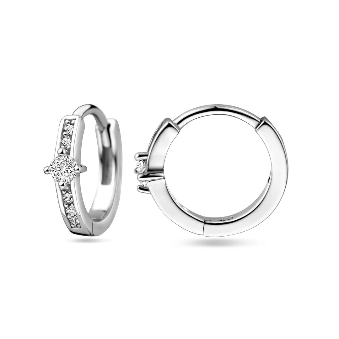 klapoorringen zirkonia zilver gerhodineerd