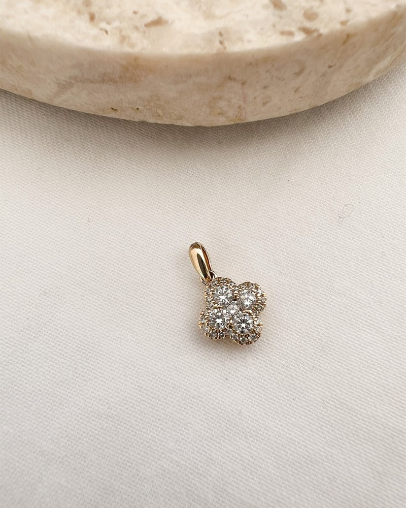 Żółte Złoto Wisiorek z 0,48 crt Diamentem – Elegancki Wisiorek z 14 Karatowego Złota dla Damskich