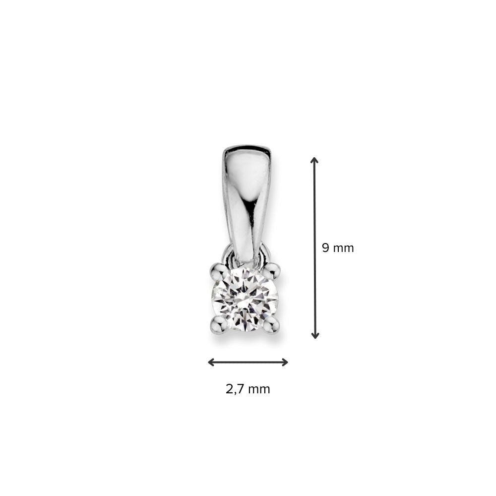 14-karatowy wisiorek z diamentem brylantowym 0,10 ct