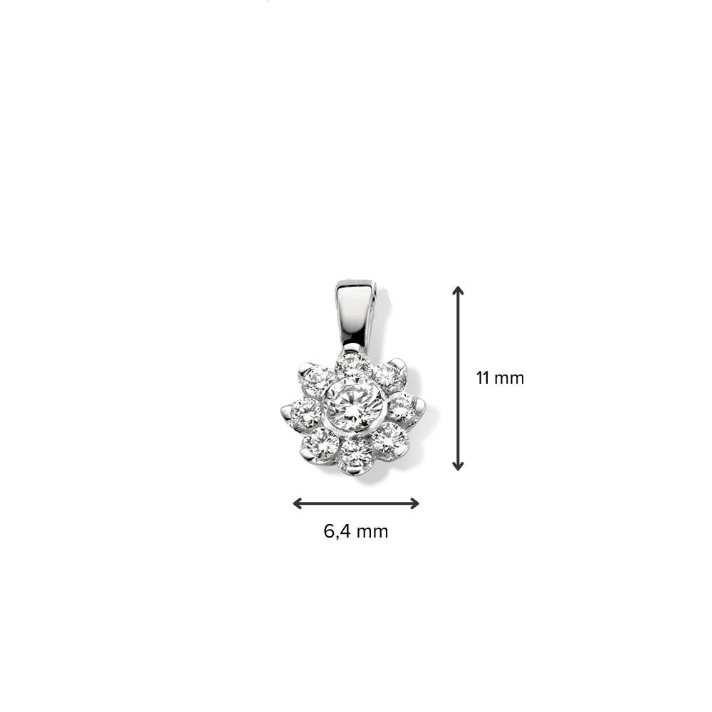 Wisiorek z białego złota z diamentem 0,21 crt – 14 karatów, 0,6 grama, H/SI-1 brylant