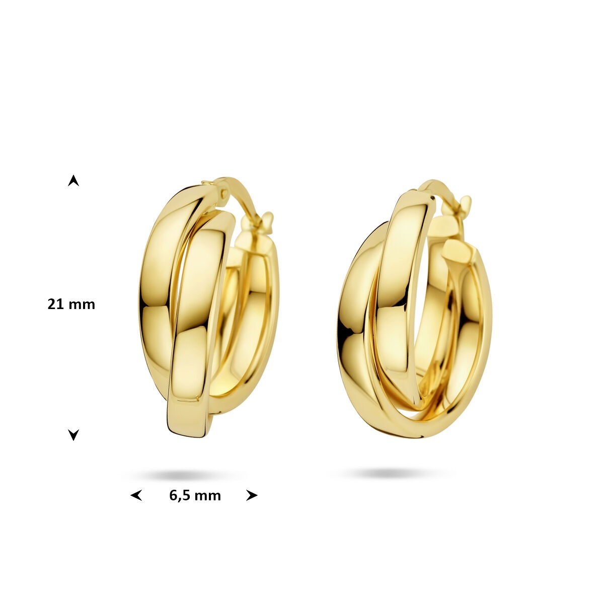 Złote kolczyki – 14k żółte złoto