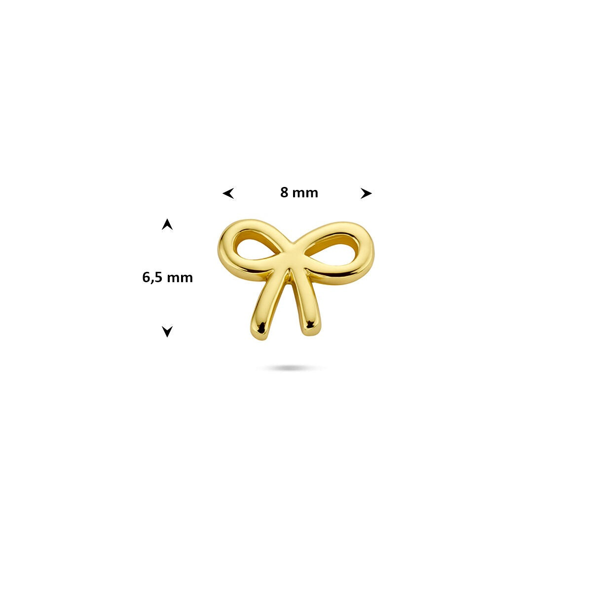 Pozłacany srebrny piercing w kształcie kokardki – 925 srebro
