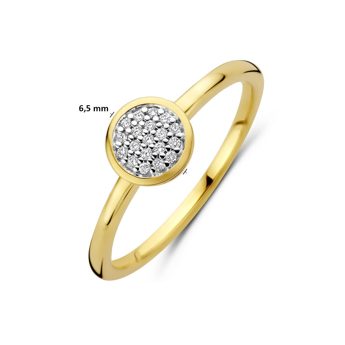 14k żółte złoto pierścionek z diamentem