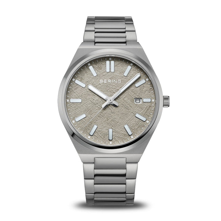 Bering heren horloge grijze wijzerplaat 17639-777