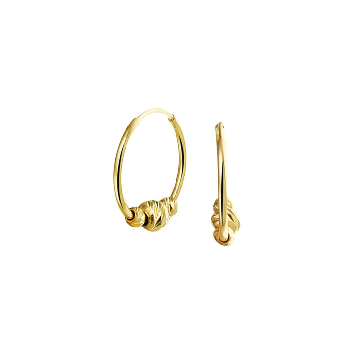 Gouden oorringen met bolletjes – 14k