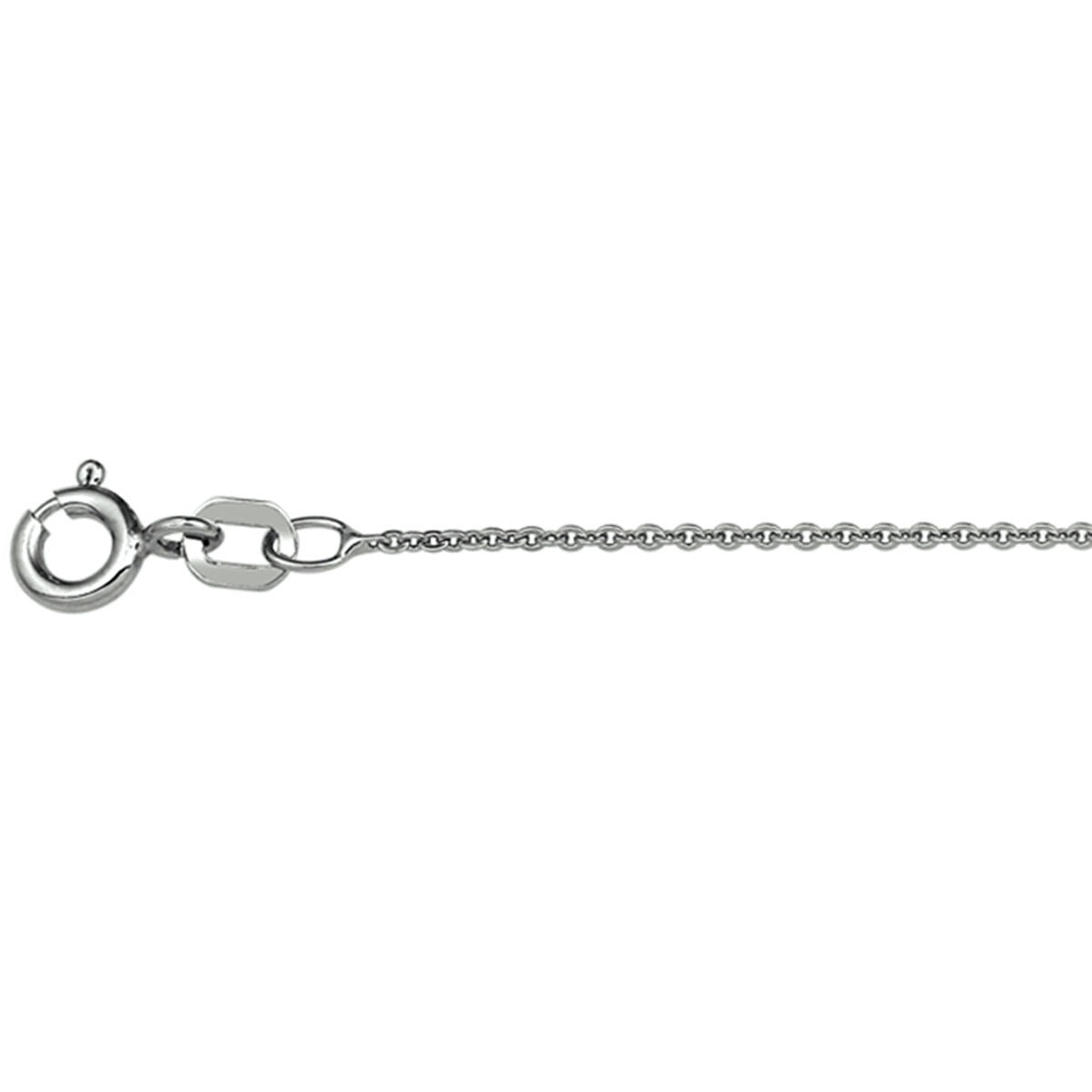 Zilveren gerhodineerde ketting met een plat ankerdesign, lengte 42 cm.