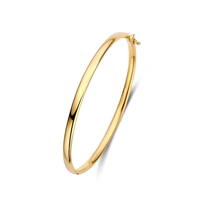9k Geelgouden bangle met scharniersluiting