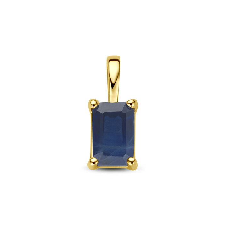 14k Geelgouden Hanger met Saffier