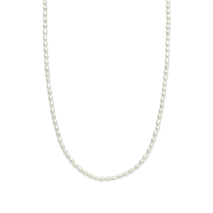 Parel collier met zoetwaterparels en 14k geelgouden sluiting
