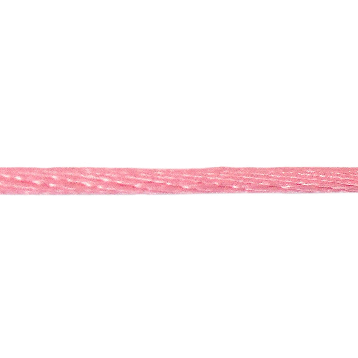 Różowy satynowy sznurek o długości 38 cm, idealny do bransoletki z węzłem.