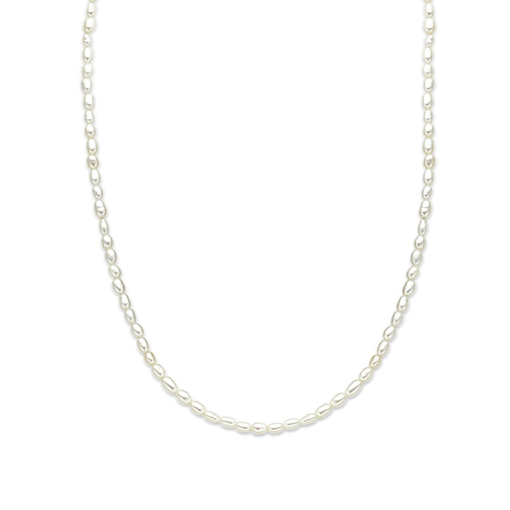 Parel collier met zoetwaterparels en 14k geelgouden sluiting