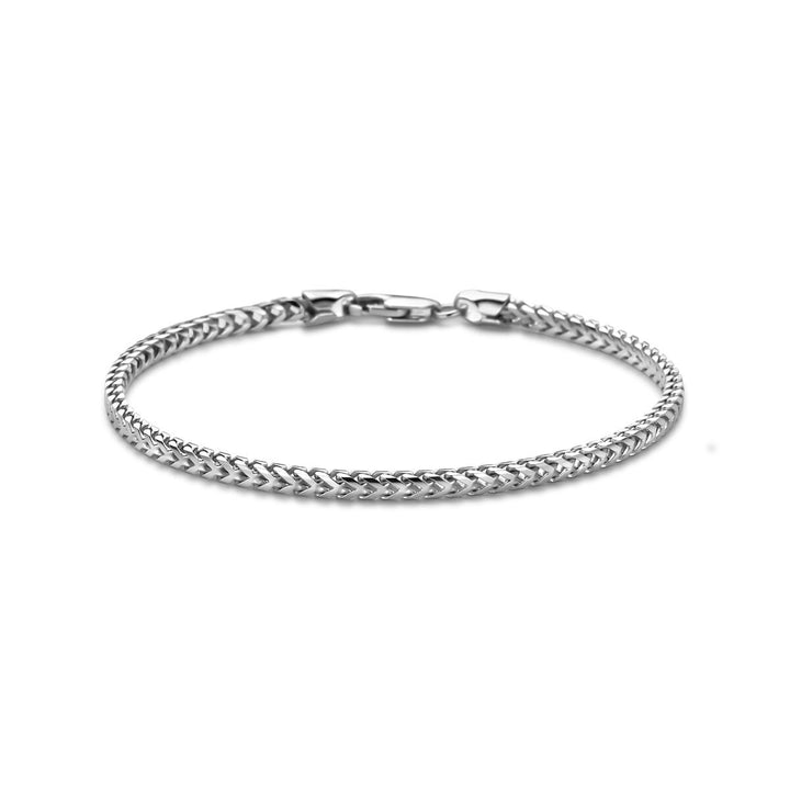 Zilveren heren armband – Gerhodineerd vossestaart armband 2,8 mm