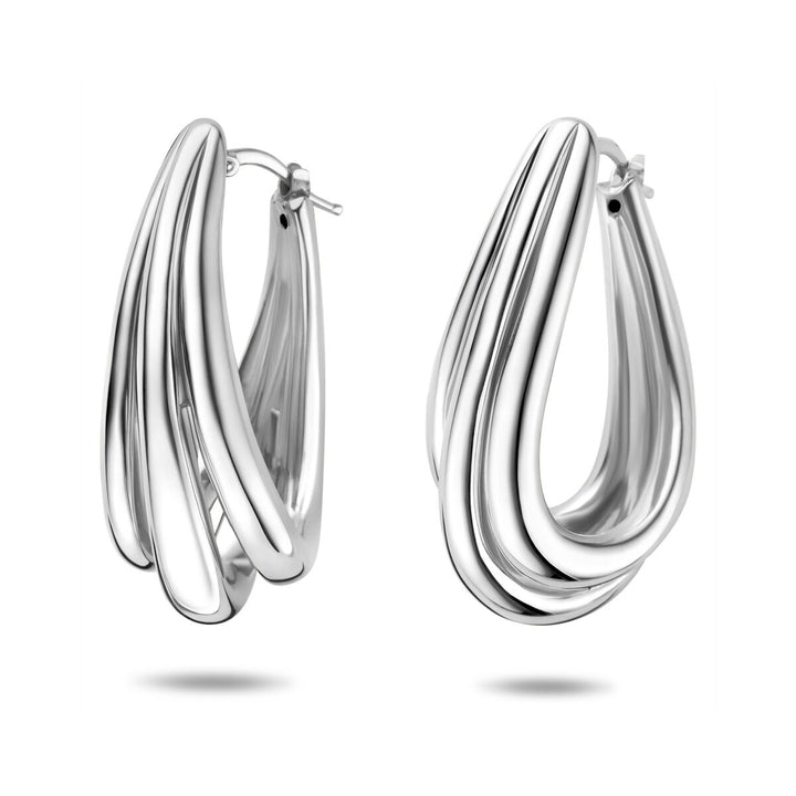 Gerhodineerd 925 Zilveren Oorringen 42 x 16,5 mm Dames