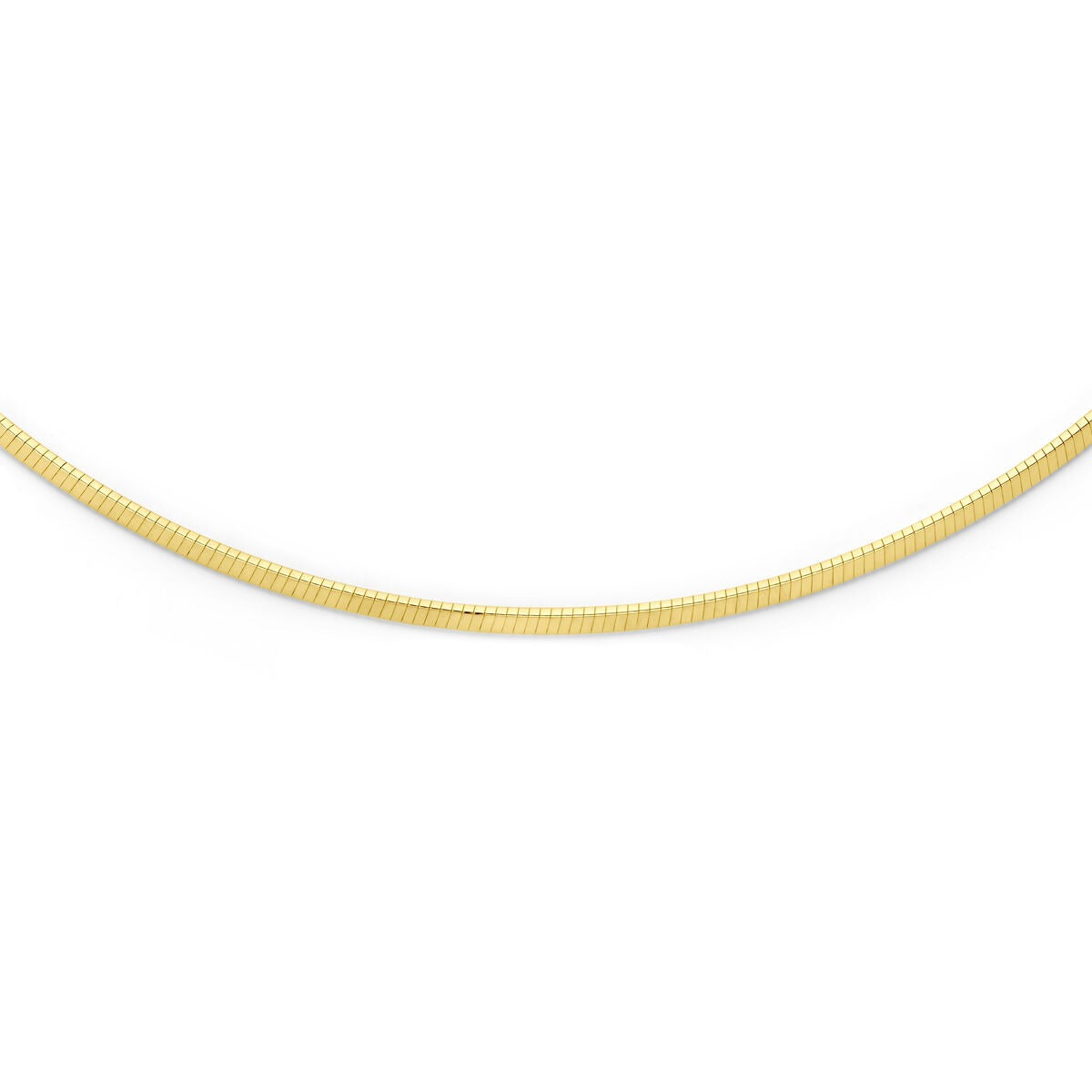 naszyjnik z żółtego złota omega – 2.5 mm 45 cm