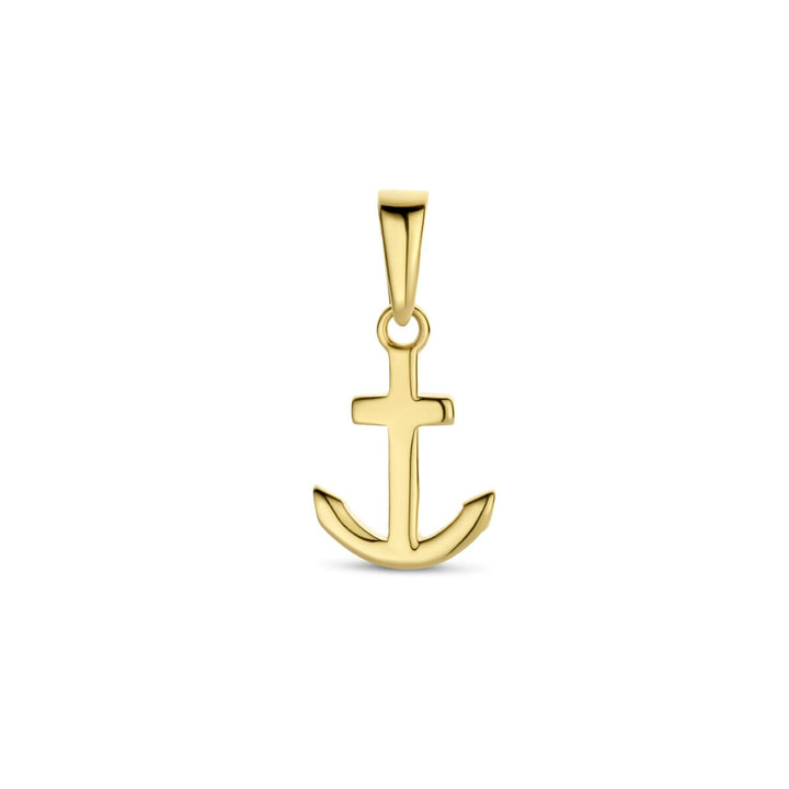 9k Geelgouden Ketting met Hanger Anker