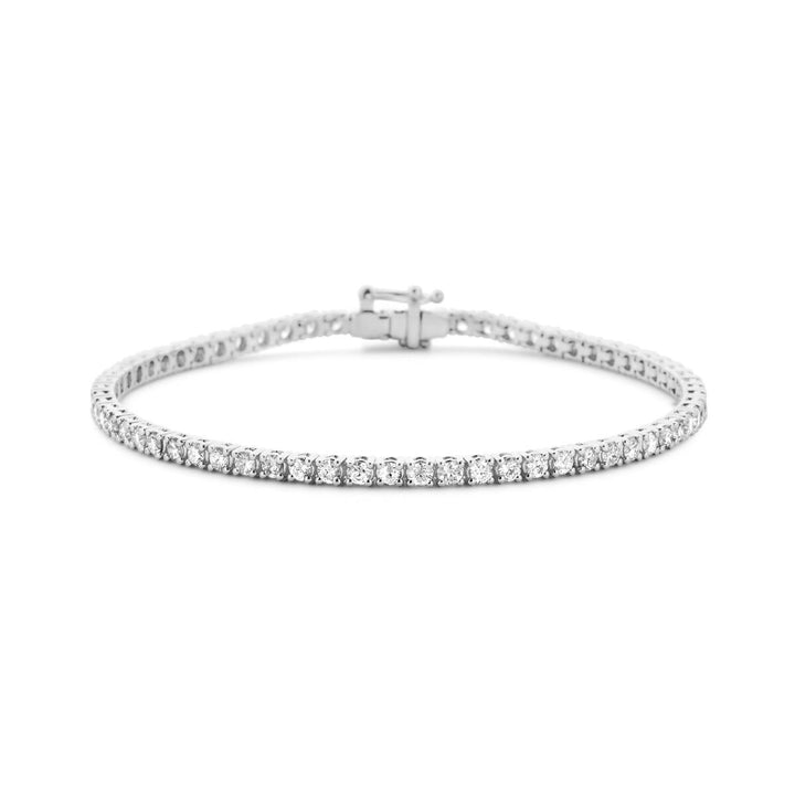 14k Witgouden tennisarmband met 3.00ct lab grown diamanten