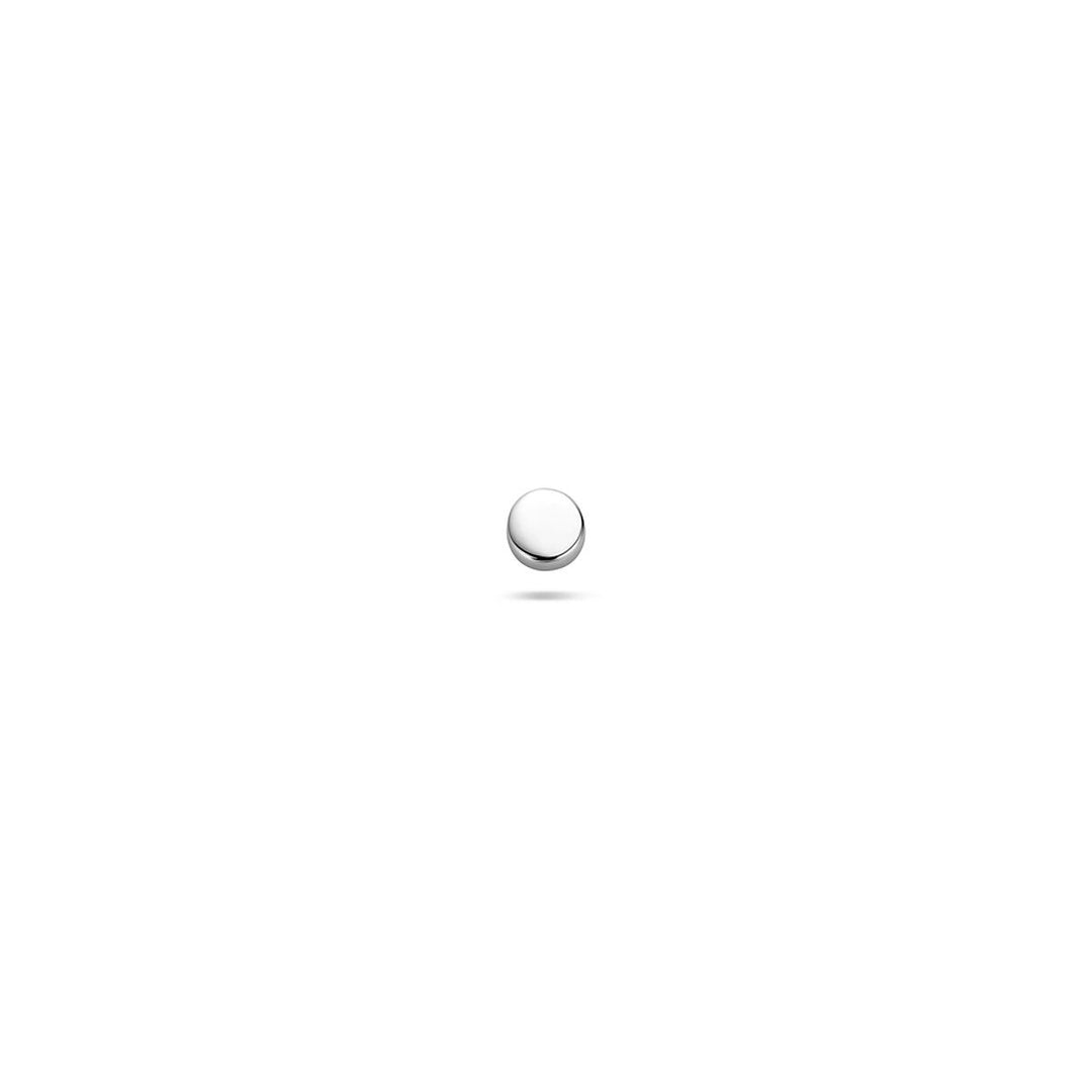 Zilveren flat back piercing rond – gerhodineerd 925 zilver