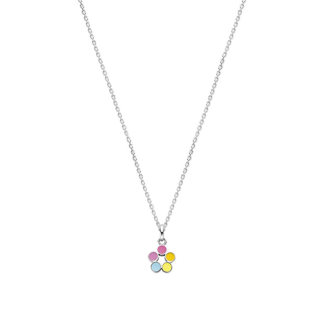 Zilveren kinderketting met lieveheersbeestje en emaille