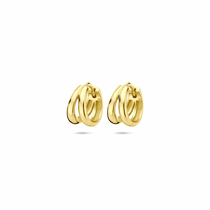 Vergulde Zilveren Klapoorringen – 10x6 mm