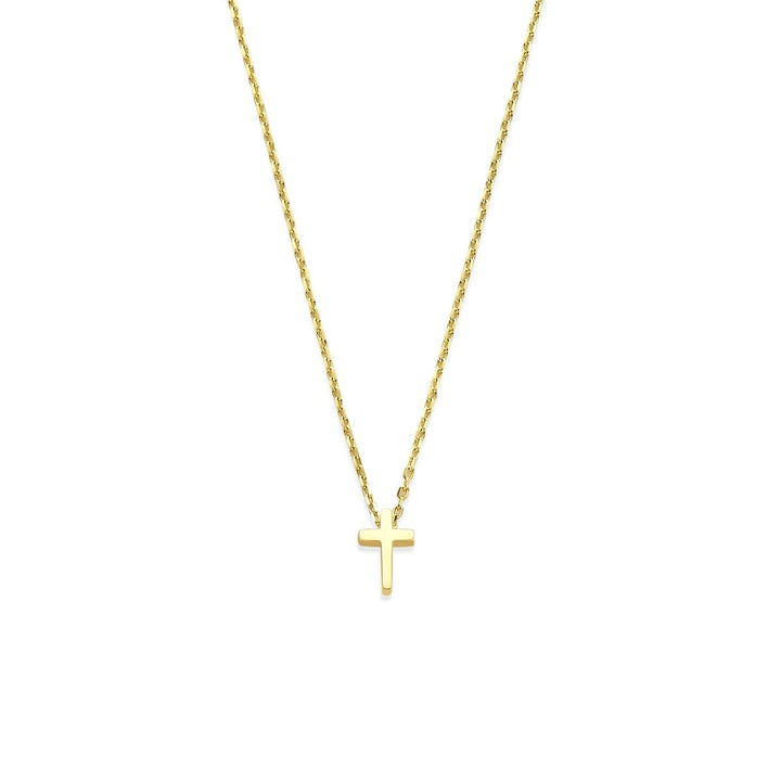 14k Geelgouden collier met kruisje