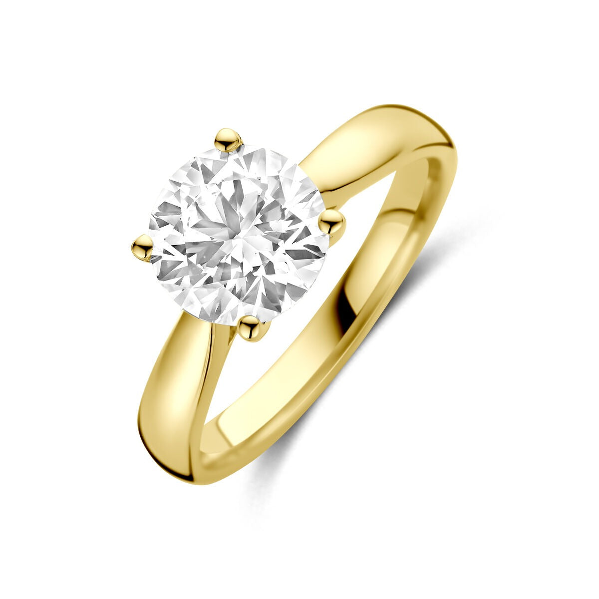 Pierścionek z 14k żółtego złota z diamentem o wadze 2.00 ct.