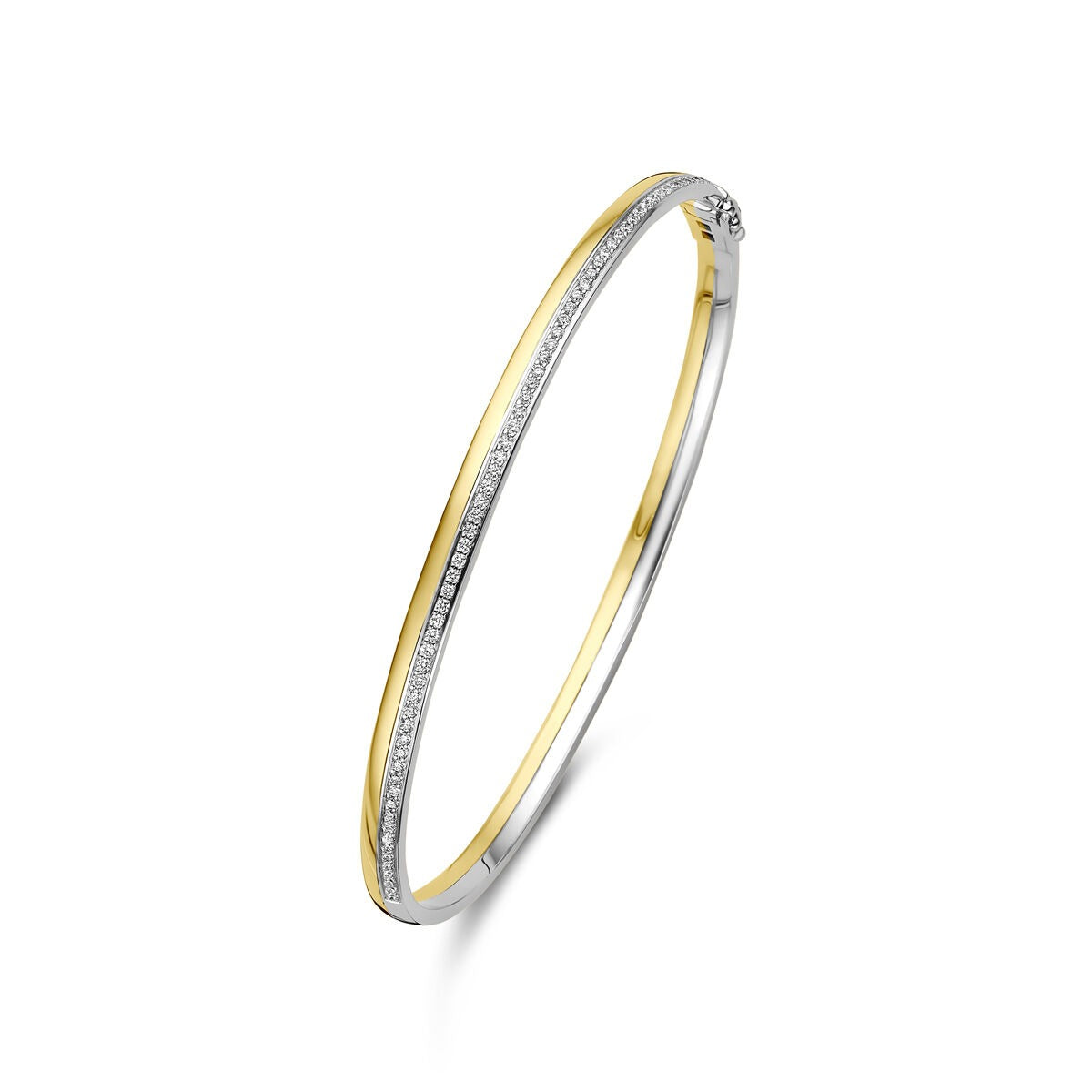 Bicolor bransoleta z 14-karatowego złota z diamentem.