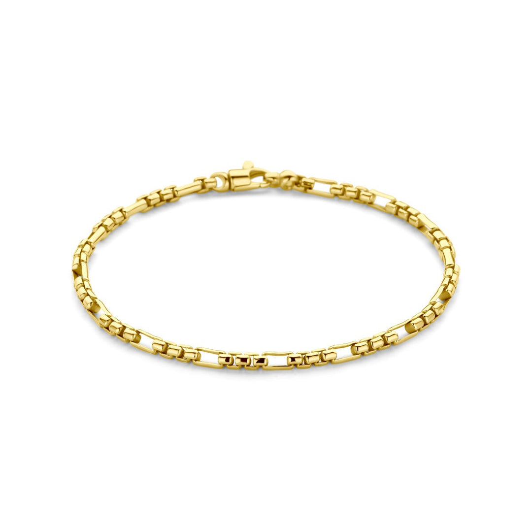 14k Geelgouden dames armband met zilveren kern – 3 mm
