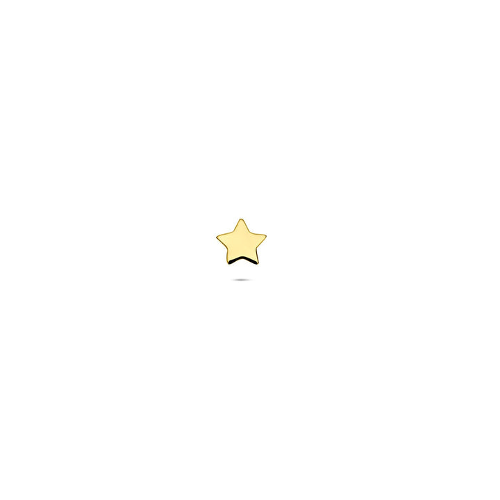 14k gouden flat back piercing ster – 3,5 mm