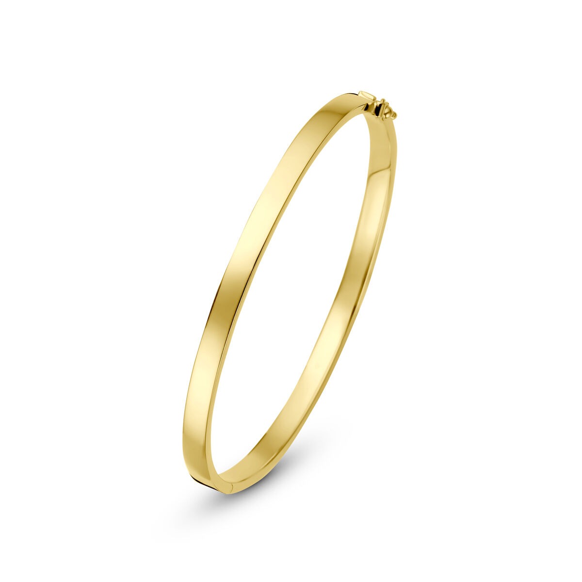 Bangle bransoletka z 9-karatowego złota z srebrnym rdzeniem, o prostym, eleganckim kształcie.