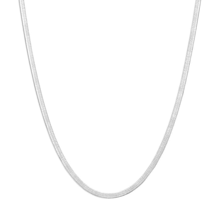 Gerhodineerd 925 zilveren slangcollier 3,6 mm