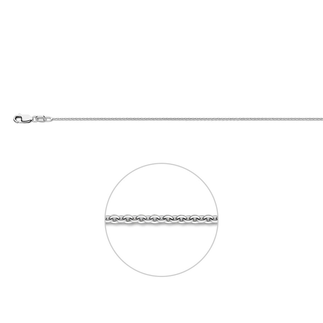 Gerhodineerd zilveren ankercollier 1,1 mm