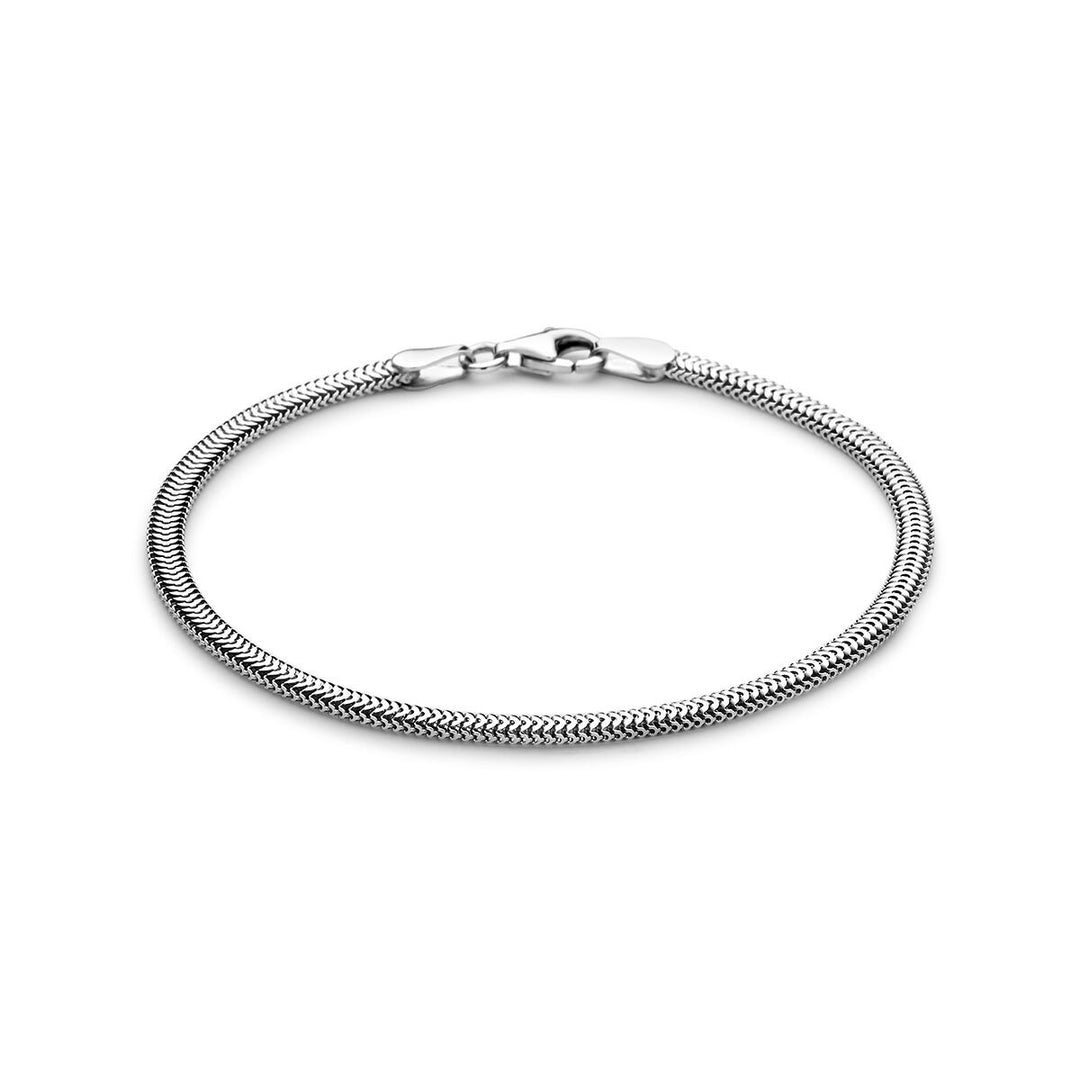 Gerhodineerde 925 zilveren slangenarmband