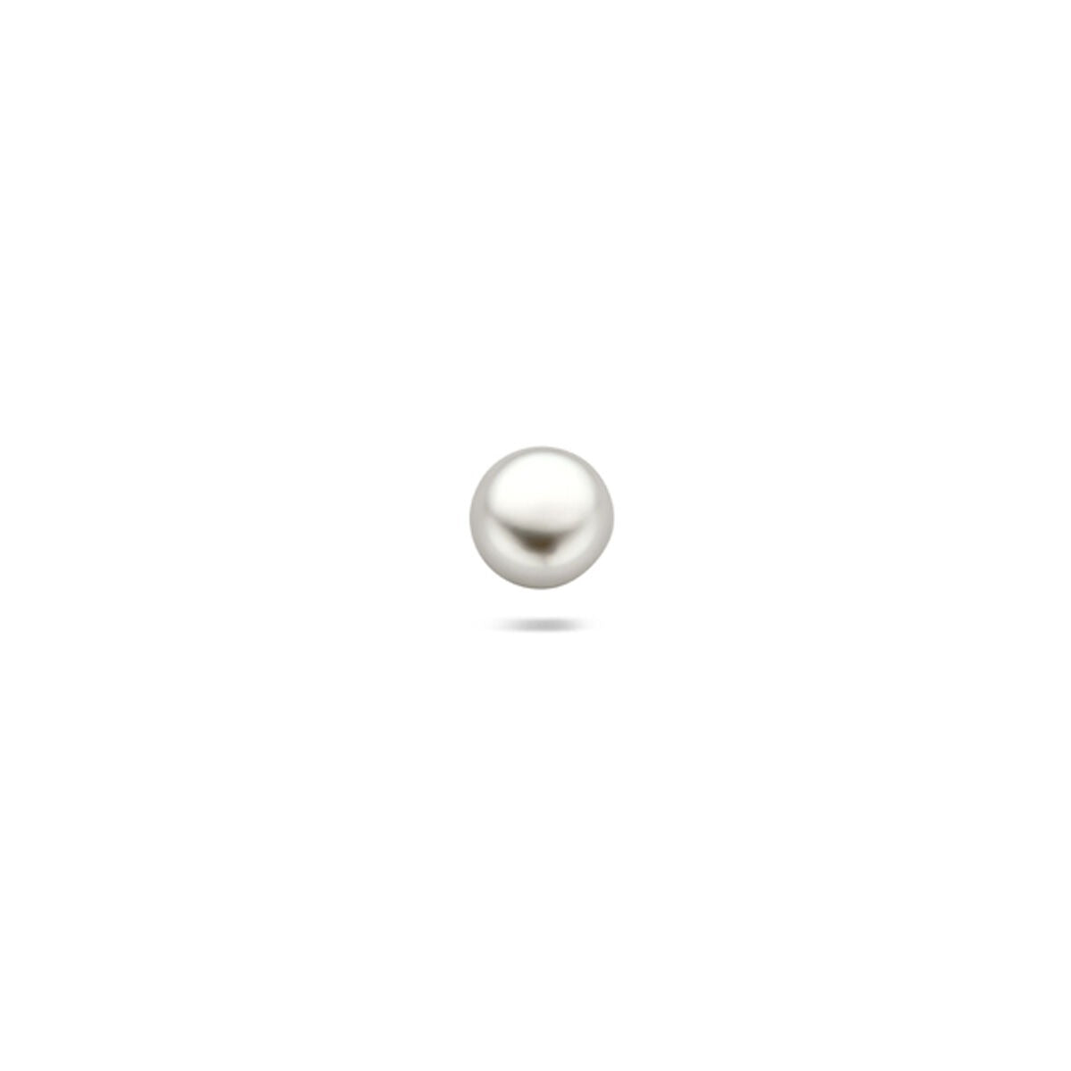 srebrny piercing z płaskim tyłem z perłą słodkowodną – rodowany srebro 925