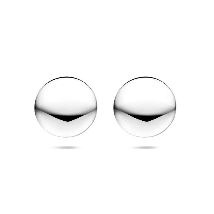 Zilveren oorknoppen rond – gerhodineerd 925 zilver