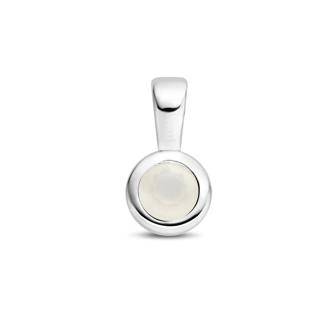 hanger met geboortesteen zilver gerhodineerd