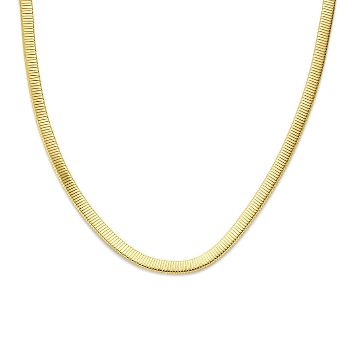 14k Geelgouden ketting met tubogas schakel