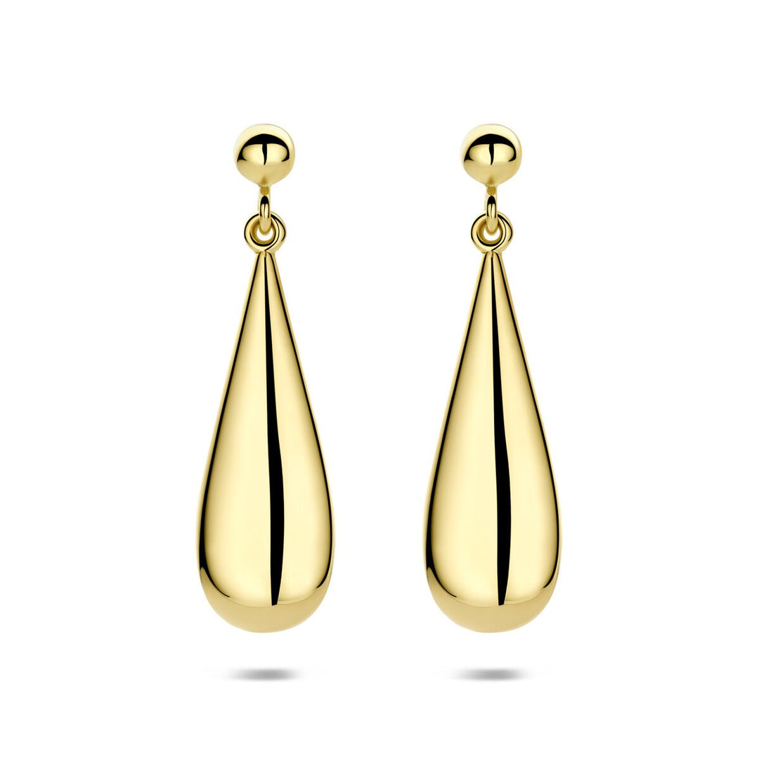 14k Geelgouden druppel oorhangers