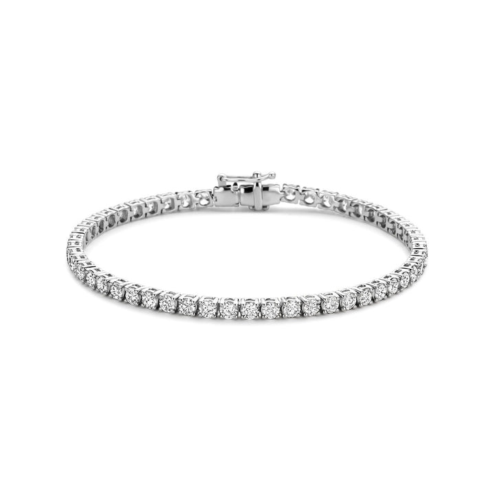 Witgouden tennisarmband 14k met 5.00ct lab grown diamant