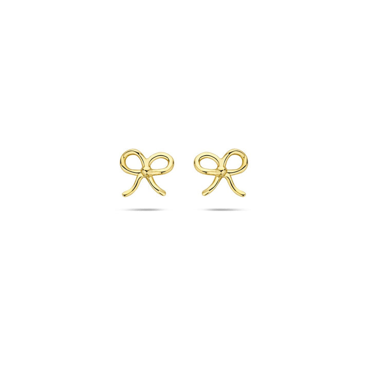 14k Geelgouden Oorknoppen Strik