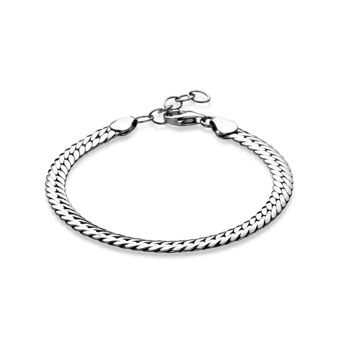 Zilveren gourmet armband 925 gerhodineerd – Zilveren Dames Armbanden