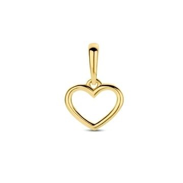 Gouden hanger 9k hartje – Ketting met hartje
