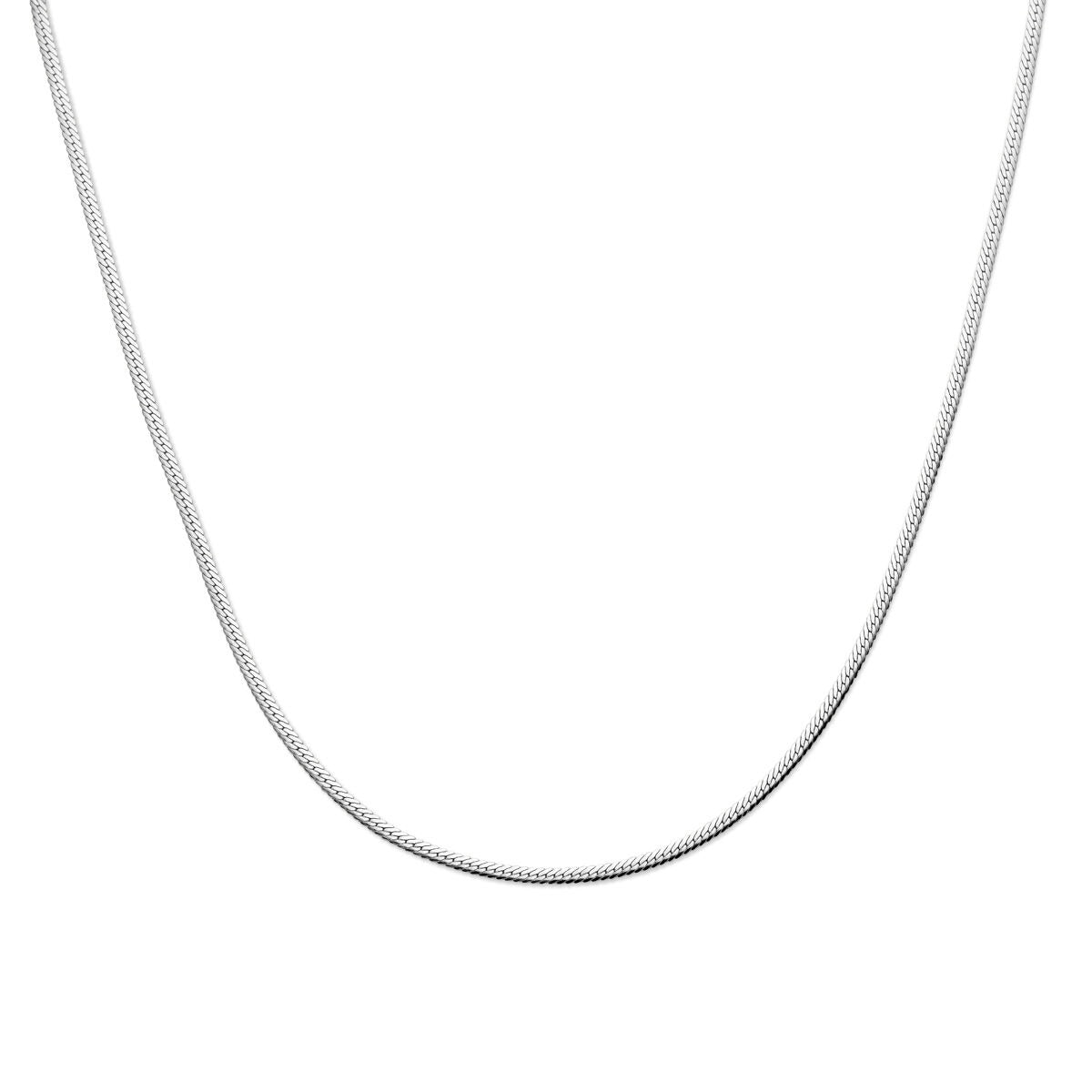 Zilveren damesketting met een fijne gourmette schakel van 2,6 mm.