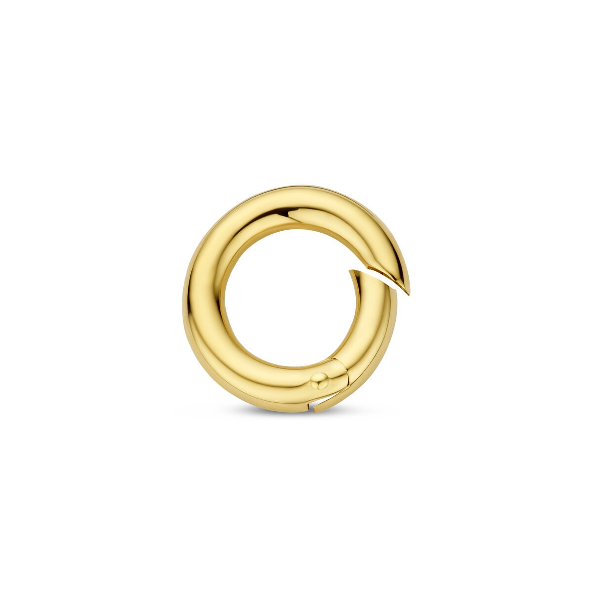 Złoty connector 14k w kształcie okręgu z delikatnym wygięciem.