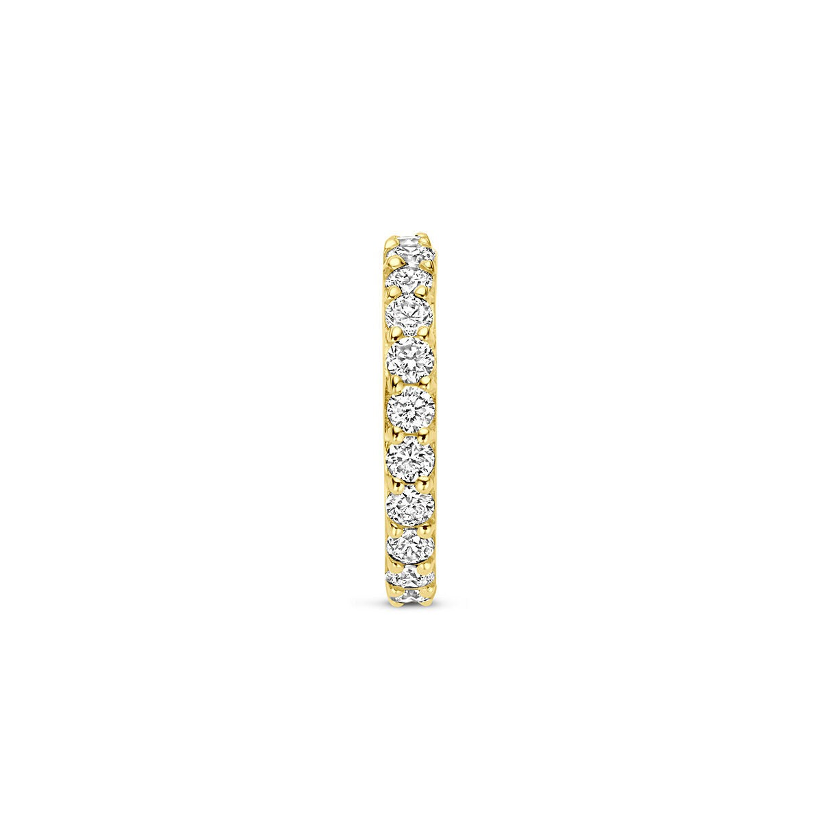 14k żółte złoto wisiorek z diamentem hodowanym w laboratorium 0.21ct h si 10,5 mm
